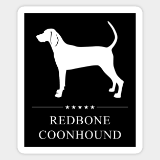 Redbone Coonhound Dog White Silhouette Sticker